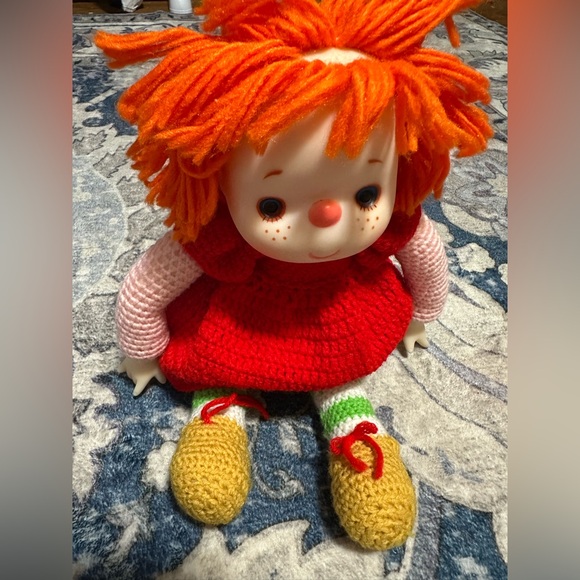 Vintage crochet watermelon doll - Picture 3 of 7